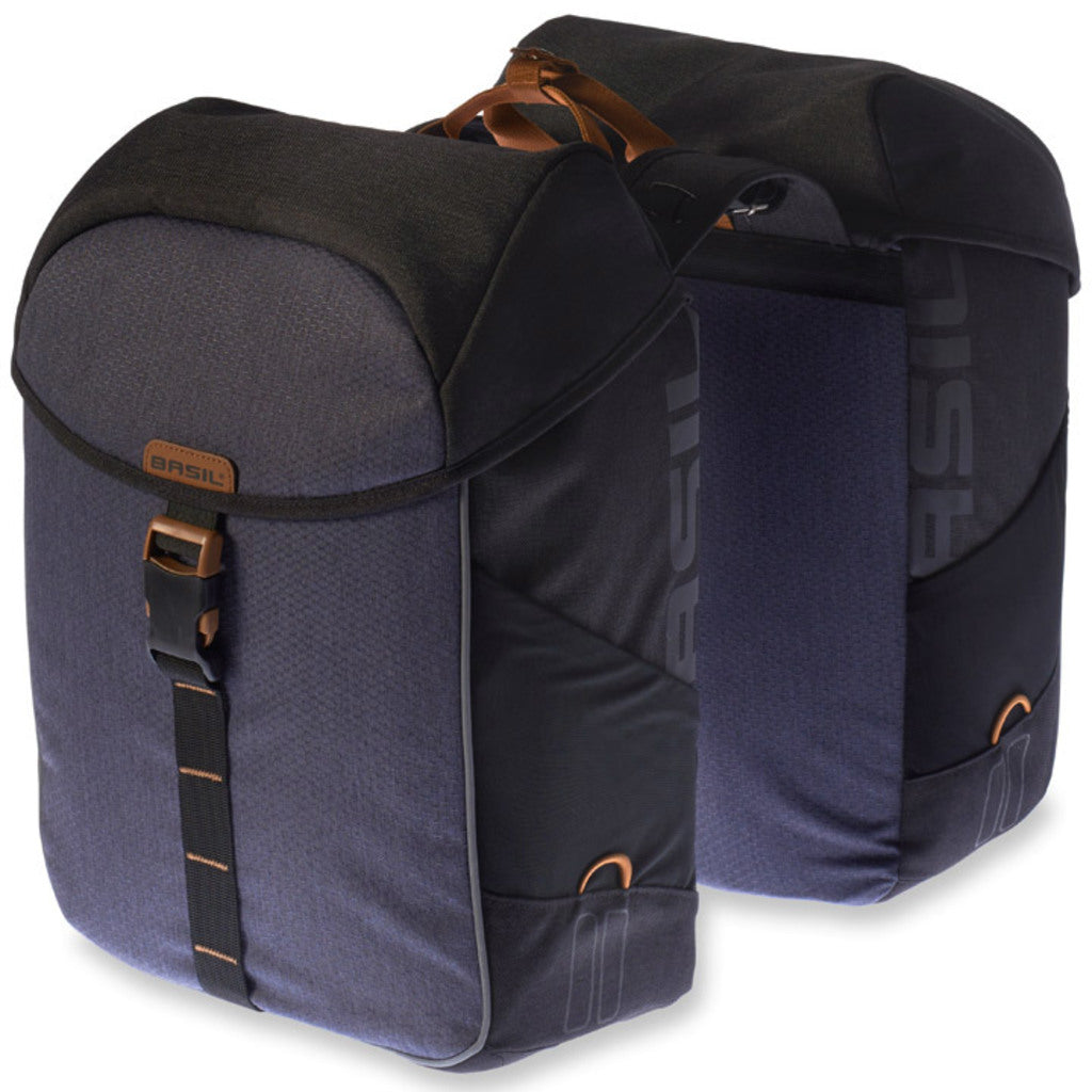 Dubbele-Fietstas-Basil-Miles-Black-Slate-34-Liter Dubbele-Fietstas-Basil-Miles-Black-Slate-34-Liter